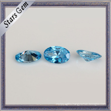 Price for Aqua Blue Oval Shape Cubic Zirconia